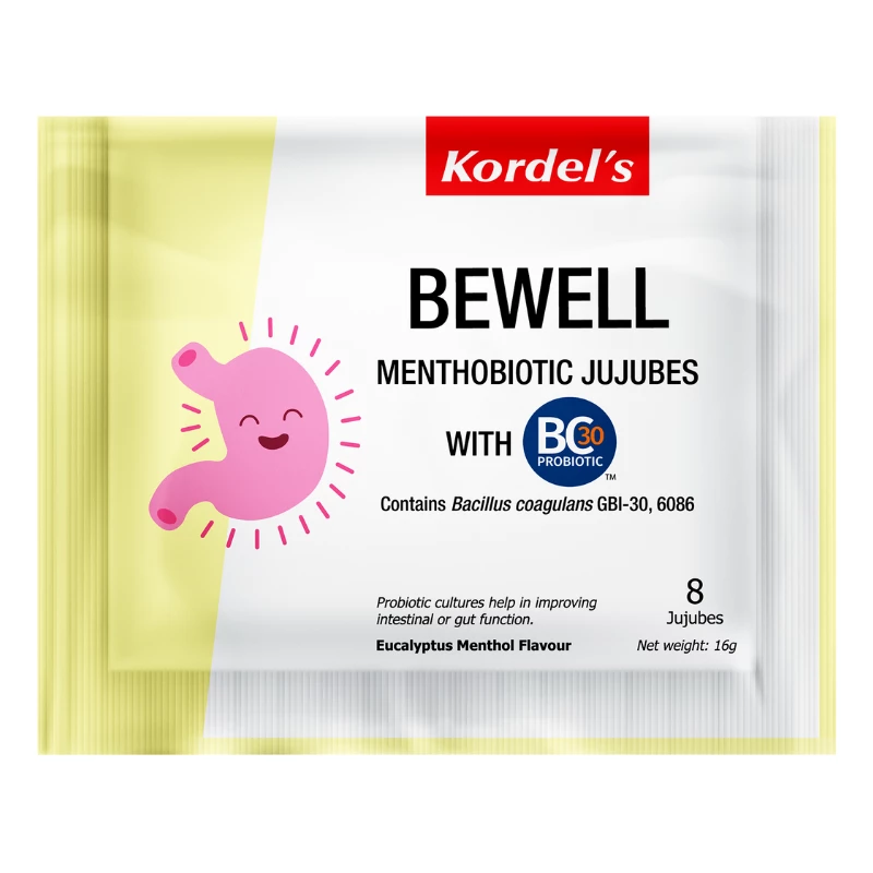 Kordel's Bewell BC30 Menthobiotic Jujubes Sachet For Digestive Health And Protein Absorption