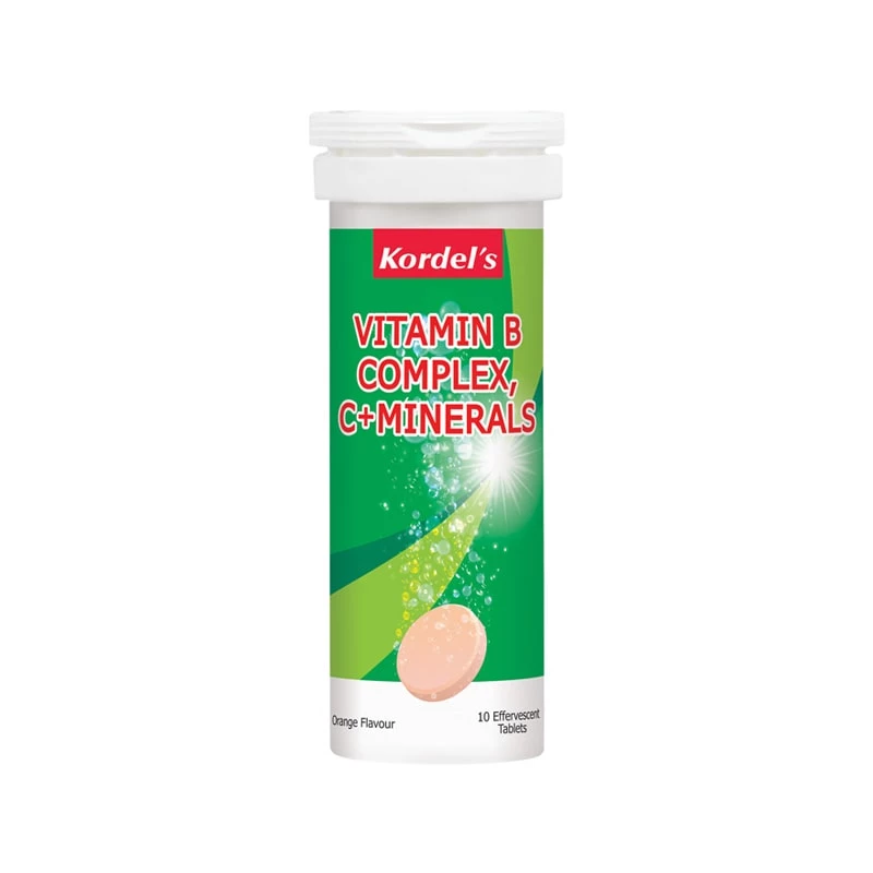 Kordel's Vitamin B Complex, C & Minerals Effervescent Orange Flavour 10's