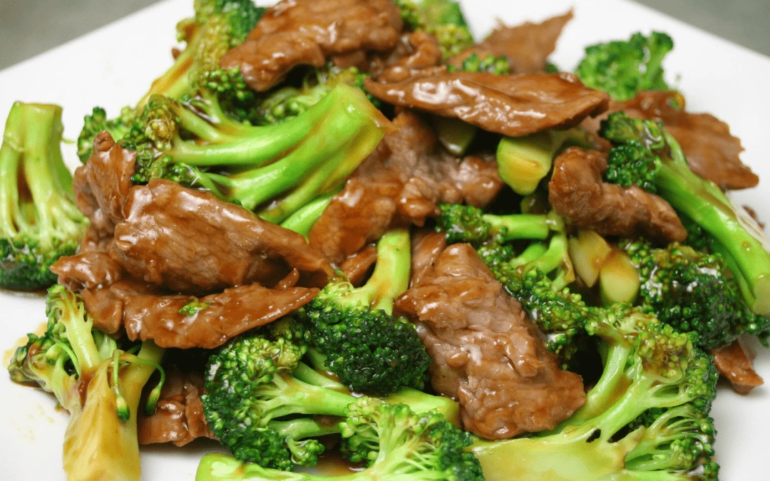 Brocolli And Beef Stir Fry Close Up