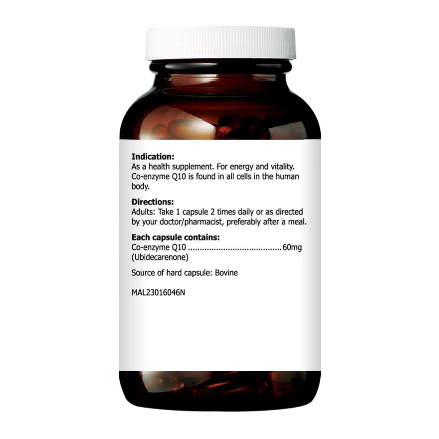 Co Enzyme Q10 60Mg 90S Back