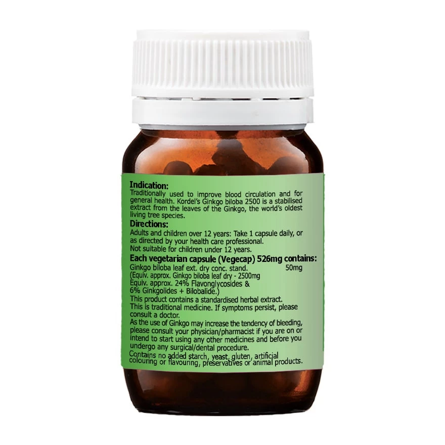 Ginkgo Biloba 30S Back