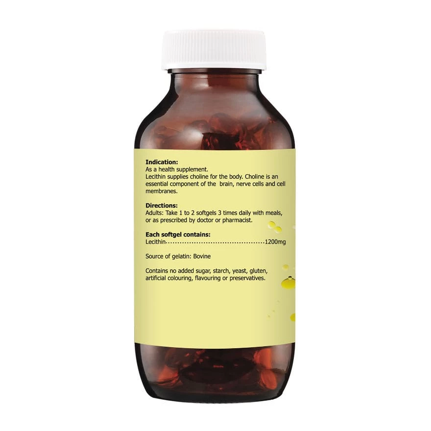 Lecithin 1200Mg 180S Back